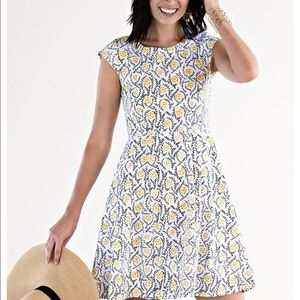 Cotton White and Yellow Dress